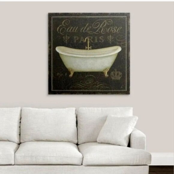 Canvas Luxury Bath " Bain De Luxe II " by Daphne Brissonnet House of Hampton - Picture 1 of 8